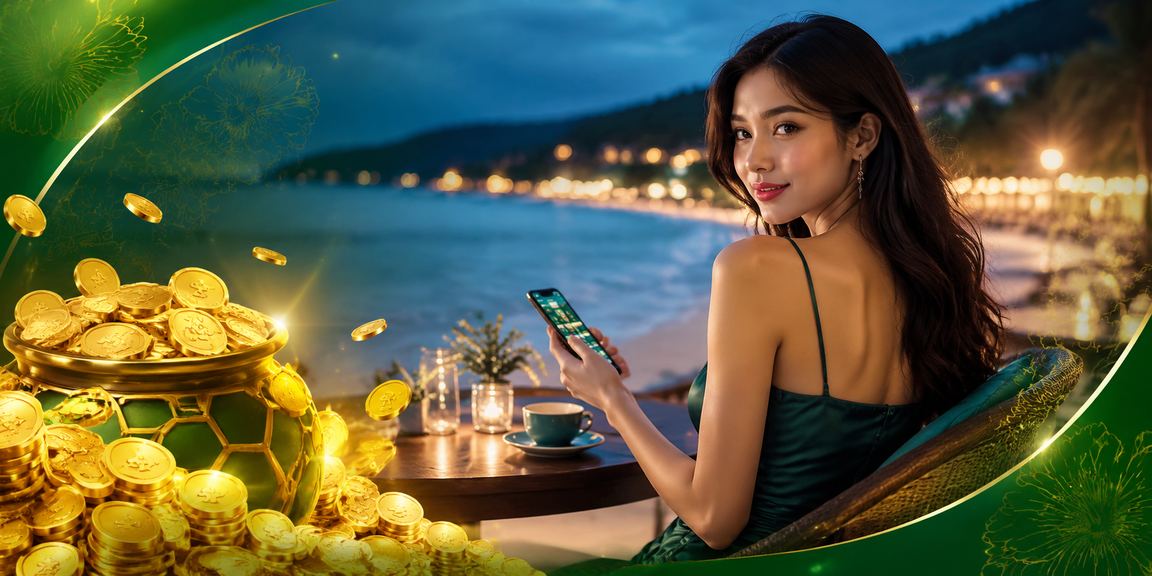 Pengguna menggunakan aplikasi mudah alih kasino di Langkawi Malaysia