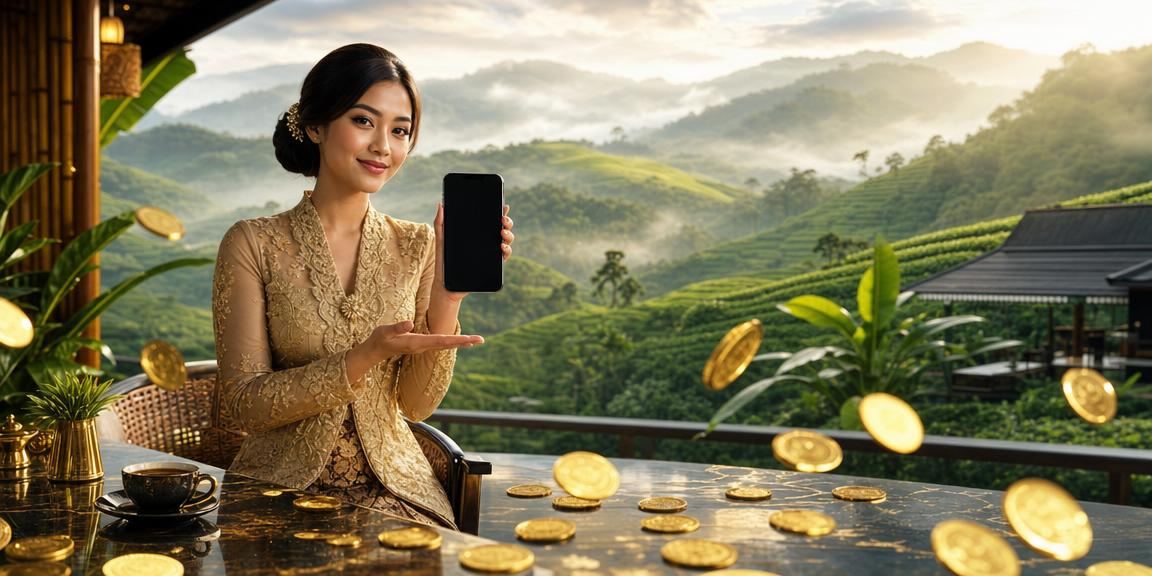 Pengguna Malaysia menggunakan aplikasi kasino berpakaian kebaya